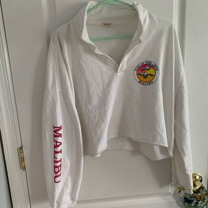 brandy cropped sweat shirt!!